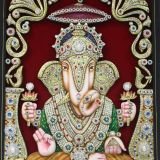Dagdu Seth Ganpati 3D Embossed Handpainting