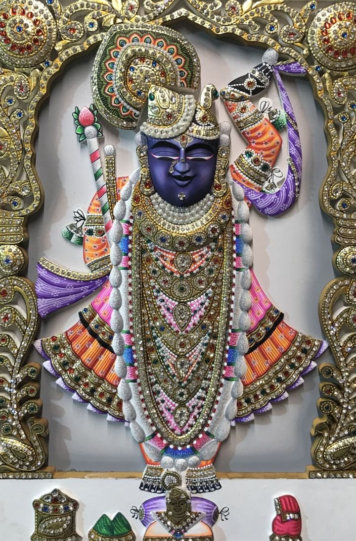Shreeenath Ji Sharad 3D Embosed Handpainting - Demo
