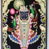 Shreenath Ji Rajbhog Peacock Bangla 3D Embossed Handpainting