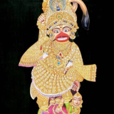 Sarangpur Hanuman Ji Gold Foil 3D Embossed Handpaiting